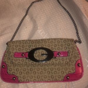 Cute little pink and brown guess bag